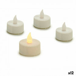Candle Set LED White 4 x 4 x 3,7 cm (12 Units)