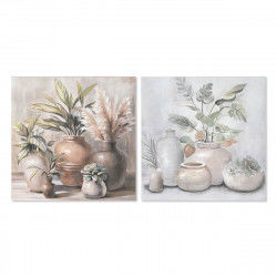 Painting Home ESPRIT Vase Cottage 80 x 3,7 x 80 cm (2 Units)