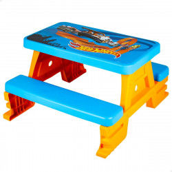 Conjunto de Mesa Infantil y Pongotodo Hot Wheels Azul Naranja Plástico 69 x...