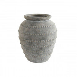 Vase Home ESPRIT Gris clair Terre cuite Oriental 40,5 x 40,5 x 48 cm