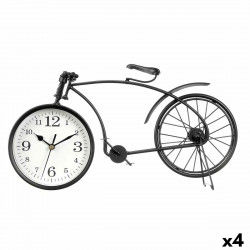 Orologio da Tavolo Bicicletta Nero Metallo 38 x 20 x 4 cm (4 Unità)