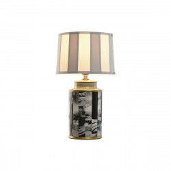 Lampe de bureau Home ESPRIT Blanc Noir Gris Doré Porcelaine 29 x 29 x 51 cm