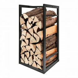 Support pour bois de chauffage EDM Noir Métal 33 x 33 x 68 cm