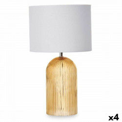 Desk lamp Stripes 40 W Amber Crystal 25,5 x 43,5 x 25,5 cm (4 Units)