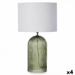 Desk lamp Stripes 40 W Green Crystal 25,5 x 43,5 x 25,5 cm (4 Units)