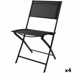 Składanego Krzesła Aktive Czarny 46 x 81 x 55 cm (4 Sztuk)
