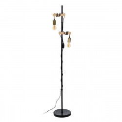 Floor Lamp Black Beige Wood Iron 26 x 26 x 149 cm