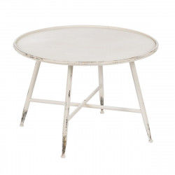 Table Basse Crème Fer 75 x 75 x 50 cm