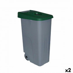 Kosz na śmieci z kółkami Denox 85 L Kolor Zielony 58 x 41 x 76 cm