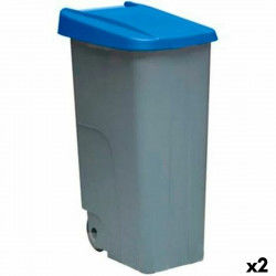Kosz na śmieci z kółkami Denox 110 L Niebieski 58 x 41 x 89 cm