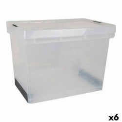 Storage Box with Lid Evolution Transparent 39 x 29 x 20,5 cm (6 Units) (39 x...