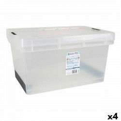 Storage Box with Lid Evolution Transparent 57 x 39 x 31 cm (4 Units) (60 x 40...