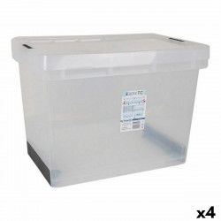 Storage Box with Lid Evolution Transparent 57 x 39 x 41 cm (4 Units) (60 x 40...