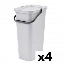 Affaldsspand til genbrug Tontarelli Moda 38 L Hvid (4 enheder)