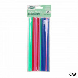 Reusable Straws Algon Multicolour Plastic 36 Units 22 cm 6 mm
