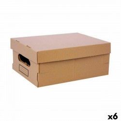 Boîte de rangement avec couvercle Confortime Carton 36,5 x 28,5 x 16,5 cm (6...