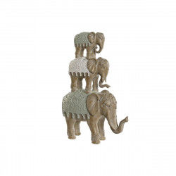 Statua Decorativa Home ESPRIT Bianco Elefante Coloniale 24,5 x 9,5 x 35 cm