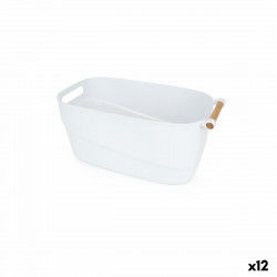 Multi-purpose basket Confortime Plastic With handles Wood 40 x 21,5 x 18 cm...