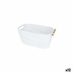 Multi-purpose basket Confortime Plastic With handles Wood 33,5 x 18 x 15 cm...