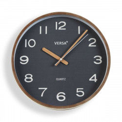 Wall Clock Versa Grey Plastic Quartz 4,3 x 30 x 30 cm