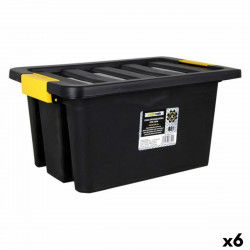 Stackable Organising Box Dem Brico With lid 40 L 52 x 35 x 26 cm (6 Units)