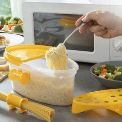 4-in-1 Microwave Pasta Cooker with Accessories and Recipes Pastrainest...