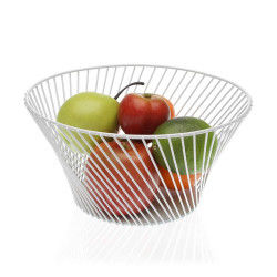 Fruit Bowl Versa White Steel Iron (13,5 cm)