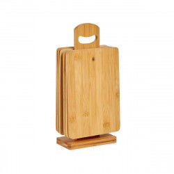 Set Cutting board With support Brown Bamboo (6 Pieces) (21 x 14 x 0,8 cm)