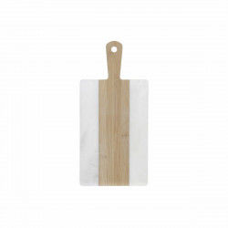 Tabla de cortar DKD Home Decor Blanco Natural Bambú Mármol Plástico...