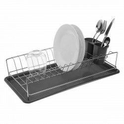 Draining Rack for Kitchen Sink Versa Plates Grey Length Steel Iron...