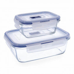 Set of lunch boxes Luminarc Pure Box Crystal Bicoloured (2 Pieces)