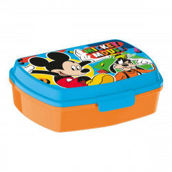 Madkasse til Sandwich Mickey Mouse Happy smiles Plastik Rød Blå (17 x 5.6 x...