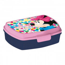 Sandwich Box Minnie Mouse Lucky Plastic Pink (17 x 5.6 x 13.3 cm)