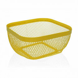 Fruit Bowl Versa Yellow Metal Steel (26,5 x 12,5 x 26,5 cm)