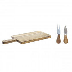 Set of chopping boards DKD Home Decor 2 knives Stainless steel Acacia 34 x 16...