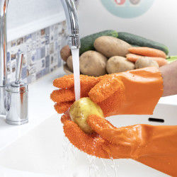 InnovaGoods® Rękawice do czyszczenia warzyw i owoców Glinis to szybki i...