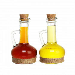 Oil and Vinegar Set DKD Home Decor 9 x 9 x 16 cm Crystal Natural Transparent...