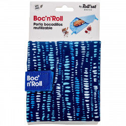 Porte-Goûters Roll'eat Boc'n'roll Essential Marine Bleu (11 x 15 cm)