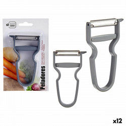 Peeler Vegetable peeler Grey Stainless steel Plastic 11 x 6,7 x 1,1 cm (12...