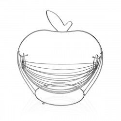 Fruit Bowl Versa Grey Apple Steel (24,5 x 29,5 x 30 cm)