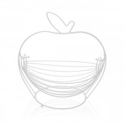 Frugtskål Versa Hvid Æble Stål (24,5 x 29,5 x 30 cm)