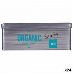 Boîte Organic Snacks Gris Fer blanc (11 x 7,1 x 18 cm) (24 Unités)