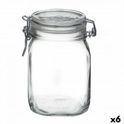 Mad Bevarelse Container Bormioli Rocco fido Gennemsigtig Glas (1 L) (6 enheder)