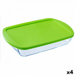 Rectangular Lunchbox with Lid Pyrex Cook & store Transparent Silicone Glass...