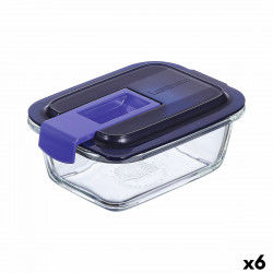 Boîte à lunch hermétique Luminarc Easy Box Bleu verre (380 ml) (6 Unités)