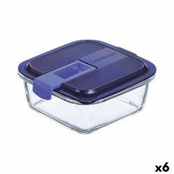 Boîte à lunch hermétique Luminarc Easy Box Bleu verre (760 ml) (6 Unités)