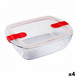 Hermetyczne pudełko na lunch Pyrex Cook & Heat 2,5 L Przezroczysty Szkło (4...