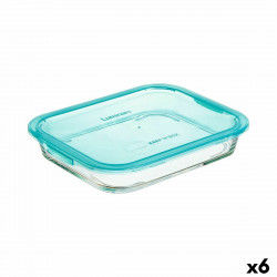 Boîte à lunch hermétique Luminarc Keep'n Lagon Turquoise 1,5 L verre (6 Unités)