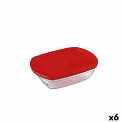 Rektangulær madkasse med Låg Ô Cuisine Cook&store Ocu Rød 400 ml 17 x 10 x 5...