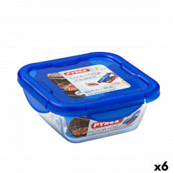 Hermetic Lunch Box Pyrex Cook & Go 16,7 x 16,7 x 7 cm Blue 850 ml Glass (6...